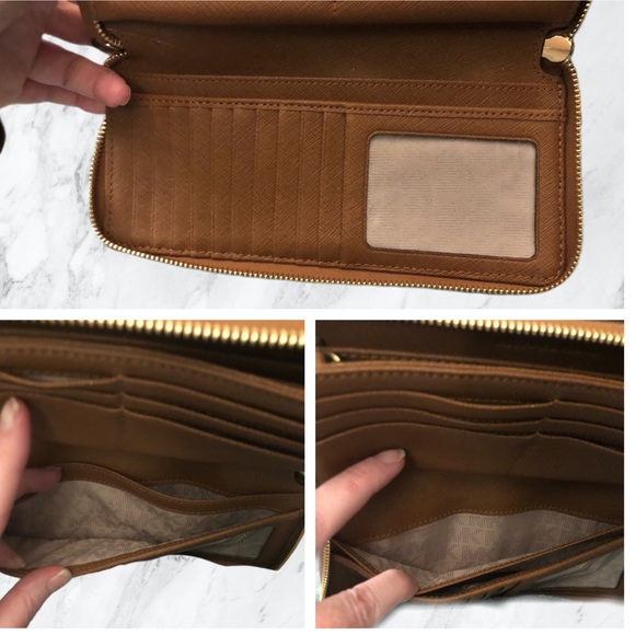 MICHAEL KORS Cross Grain Leather Continental Zip Around Accordion Wallet - Picture 6 of 14